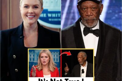 “Look Me in the Eye, Karoline.” — Morgan Freeman Confronts Karoline Leavitt in Televised Showdown That Shakes America to Its Core..