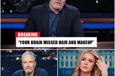 “YOUR BRAIN MISSED HAIR AND MAKEUP.” — What Started as a Joke from Jon Stewart Spiraled Into the Sharpest On-Air Meltdown Karoline Leavitt Has Ever Faced.c3