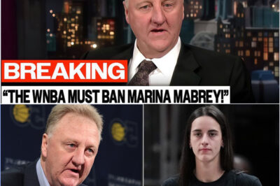 “LARRY BIRD DROPS THE HAMMER” His reaction to a cowardly hit on Caitlin Clark exposes a media silence that’s sending tremors through the league
